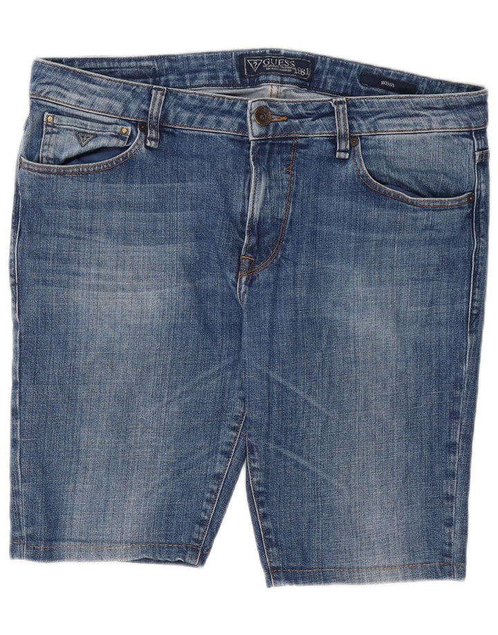 Guess Shorts De Mezclilla Para Hombre W36 Algodón Azul Grande