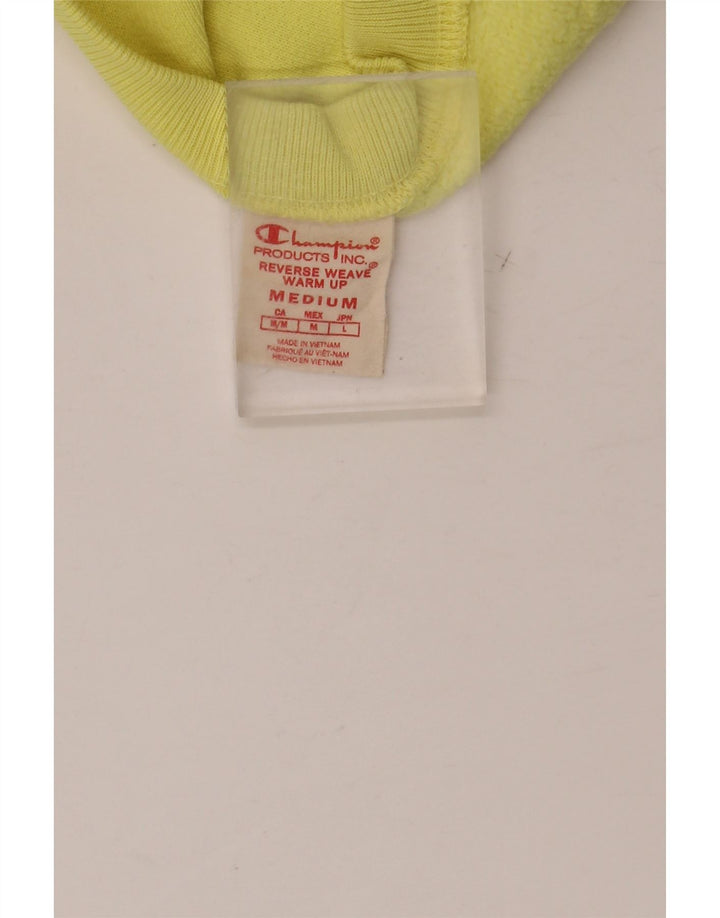 CHAMPION Sudadera corta de tejido inverso para mujer UK 14 Medium Yellow