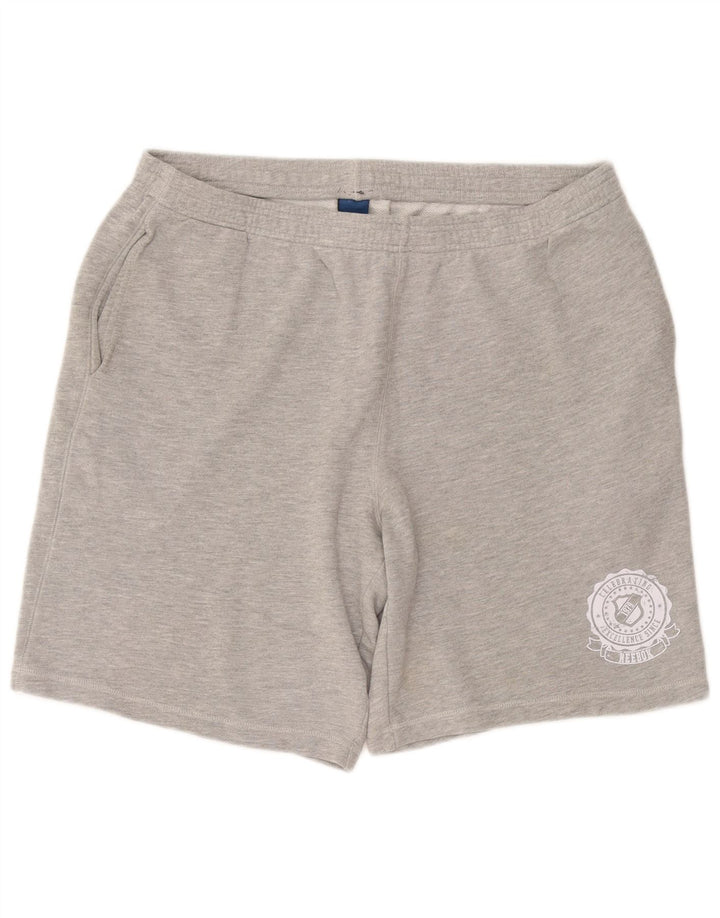 REEBOK Pantalones cortos deportivos para hombre 2XL Algodón gris