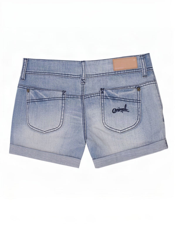 Animal Girls Denim Shorts 11-12 Years W30 Blue Cotton