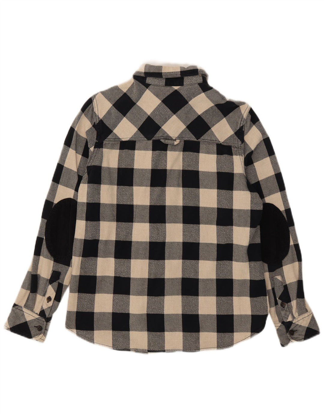 Roots Camisa de franela Canadá para mujer UK 44 Mediana Algodón a cuadros negro