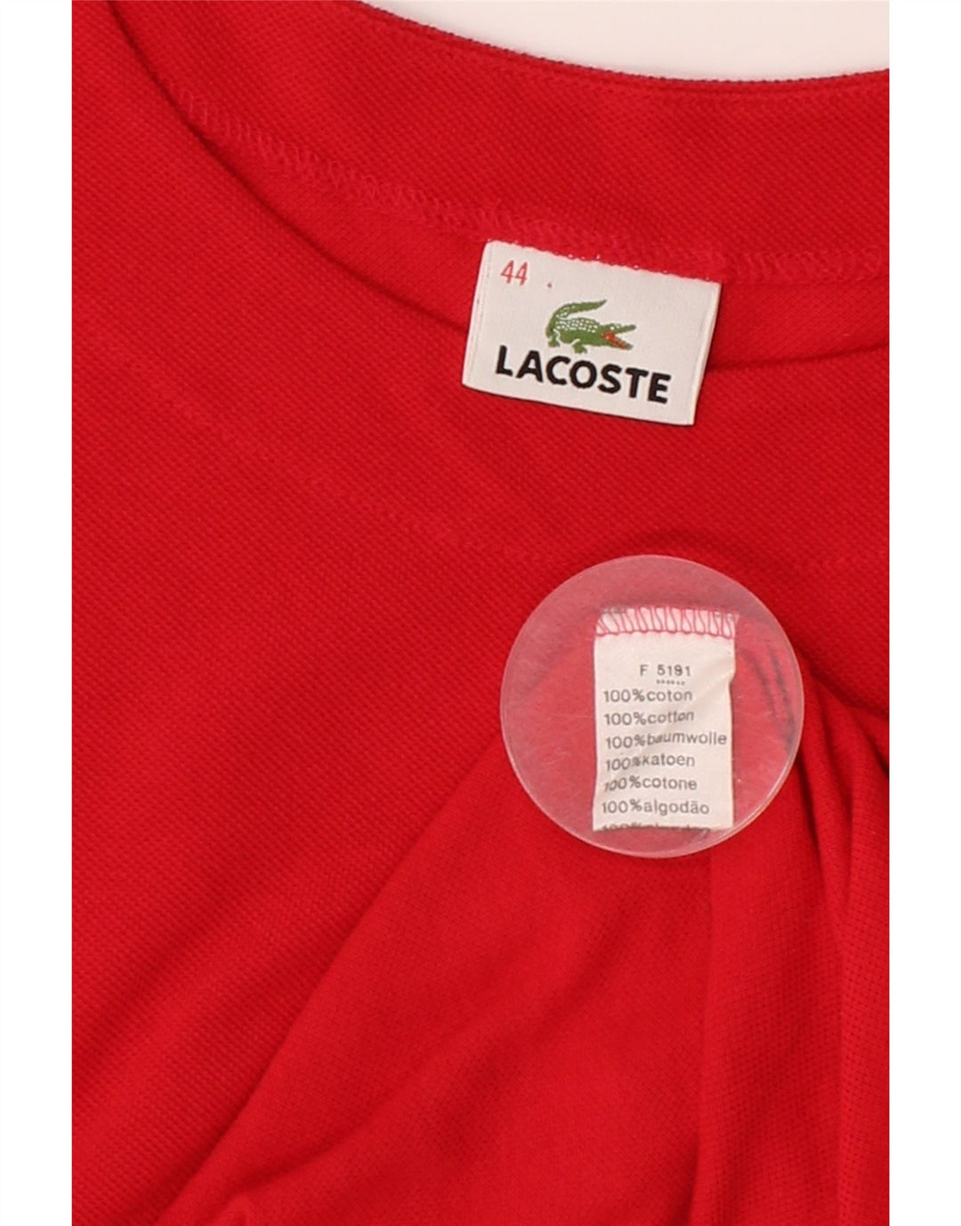 LACOSTE Camiseta Mujer Talla Superior 44 Grande Rojo