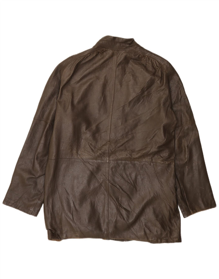 VINTAGE Chaqueta de cuero para hombre IT 52 XL Cuero marrón