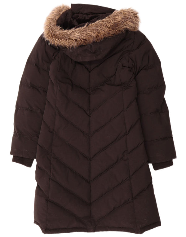 Polo Ralph Lauren Abrigo acolchado con capucha para mujer UK 12 Medium Black Nylon