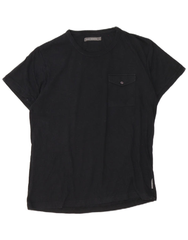 French Connection - Camiseta para hombre, talla grande, algodón negro