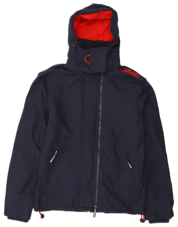 Superdry Chaqueta Cortavientos Gráfica para Mujer UK 44 Azul Marino Mediano