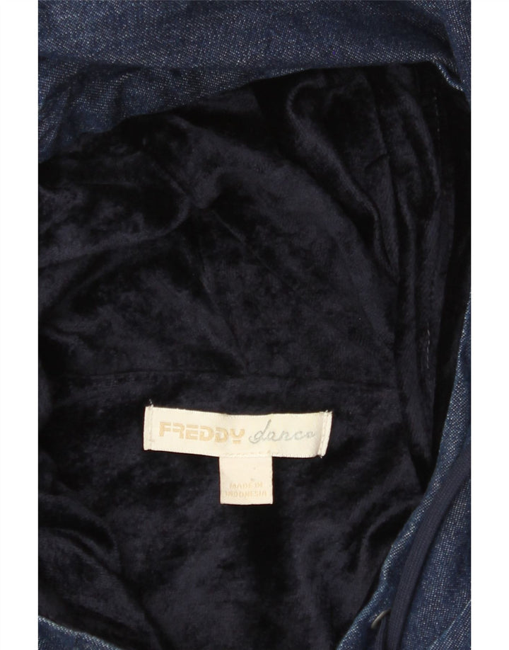 FREDDY Chaqueta vaquera con capucha para mujer UK 14 Azul marino mediano