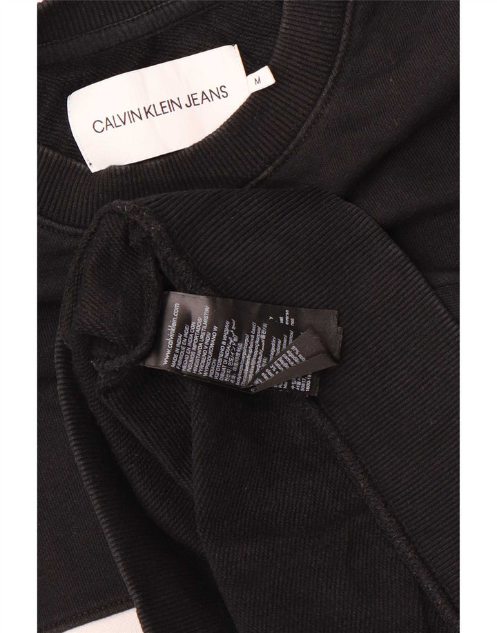 Calvin Klein Jeans Hombre Sudadera Gráfica Jumper Medium Black Colorblock