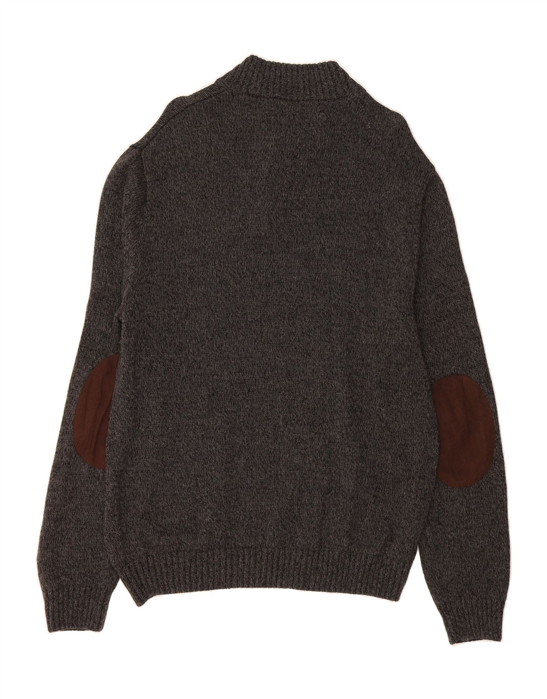 CHAPS Mens Button Neck Jumper Sweater Large Grey Cotton Vintage Chaps and Second-Hand Chaps from Messina Hembry 