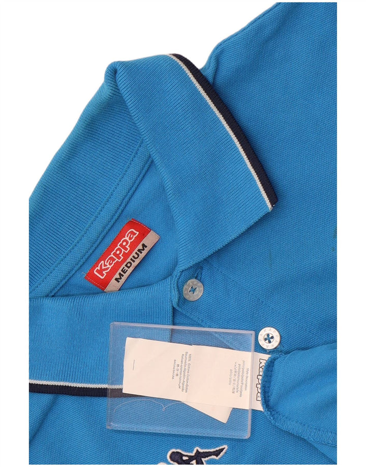 Polo Kappa Hombre Algodón Azul Medio