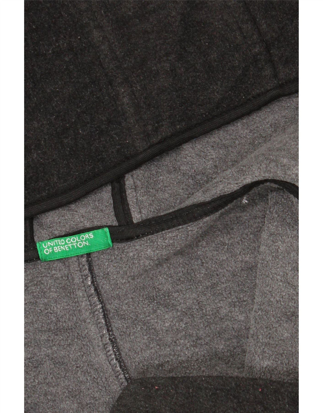 Benetton Chaqueta Polar Con Capucha Mujer UK 42 Gris Medio
