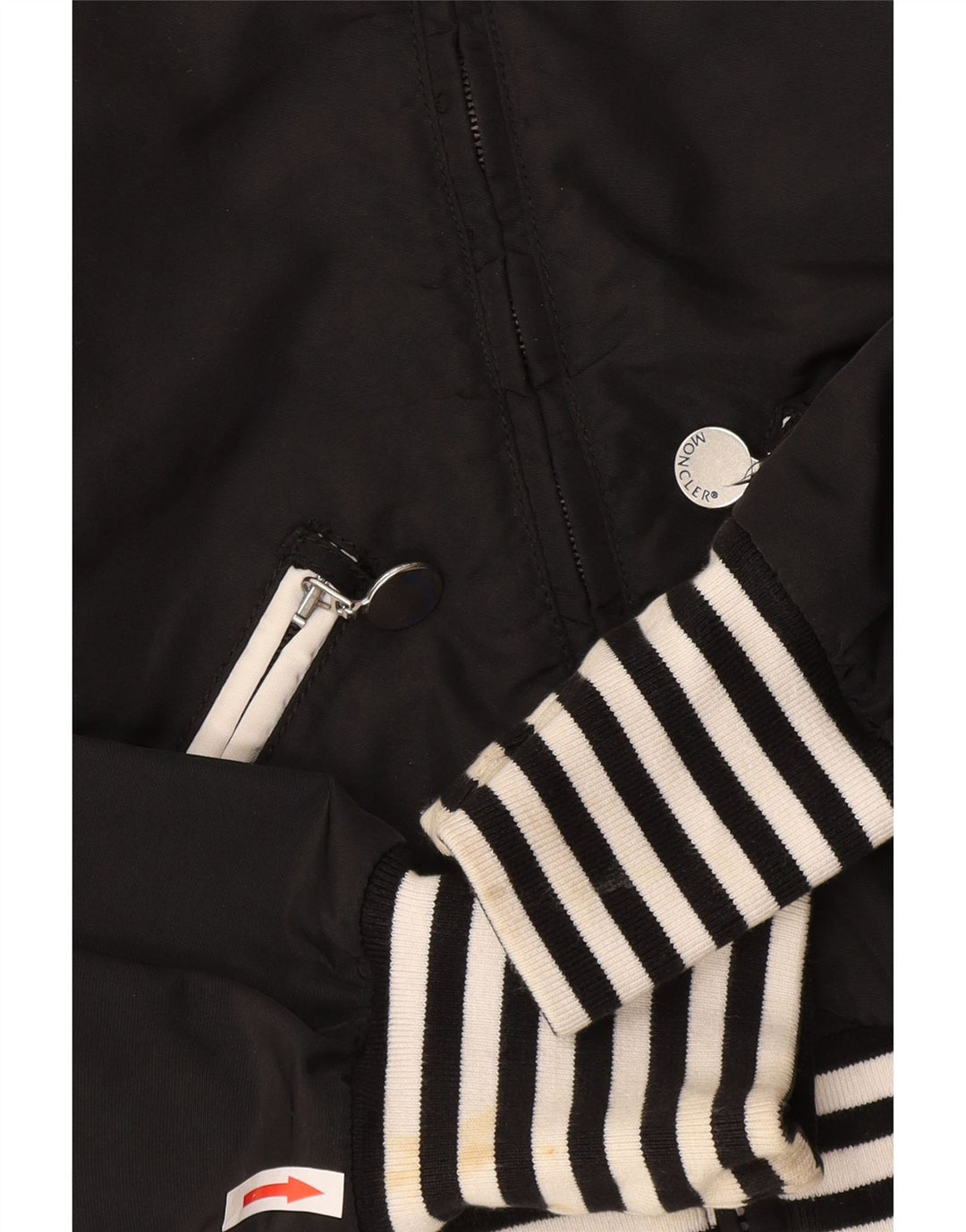 Moncler Cazadora Bomber Corta para Niña 9-10 Años Poliamida A Rayas Negro