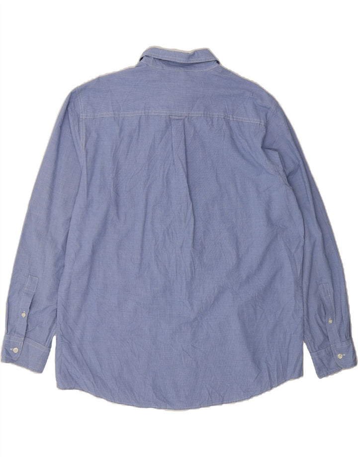 CHAPS Mens Shirt XL Blue Check Cotton Vintage Chaps and Second-Hand Chaps from Messina Hembry 
