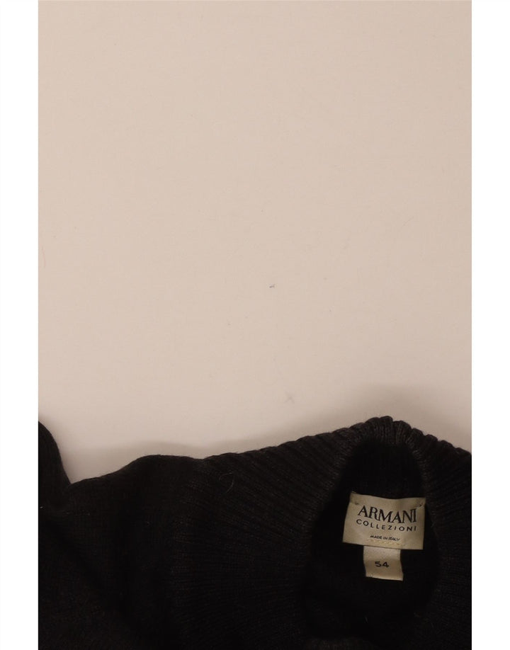 ARMANI COLLEZIONI Jersey con cuello alto para mujer IT 54 3XL Negro