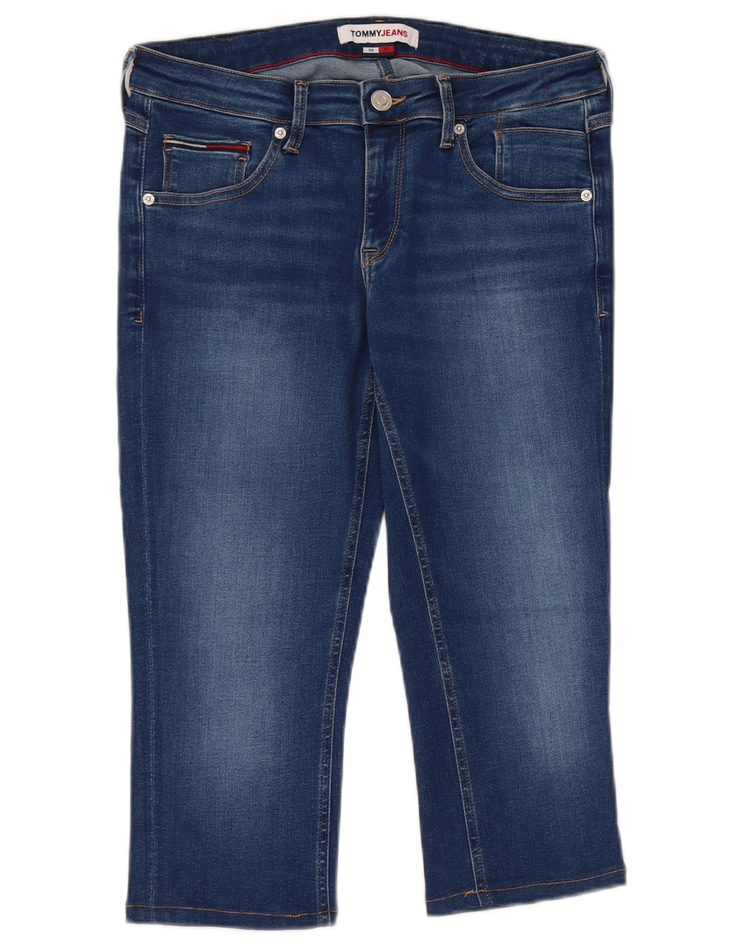 Tommy Hilfiger Jeans Capri Mujer W30 L18 Algodón Azul