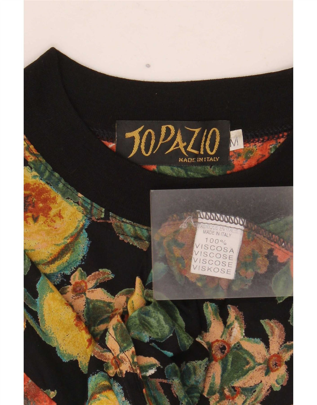 Topazio Blusa para Mujer Top UK 44 Medio Viscosa Floral Multicolor