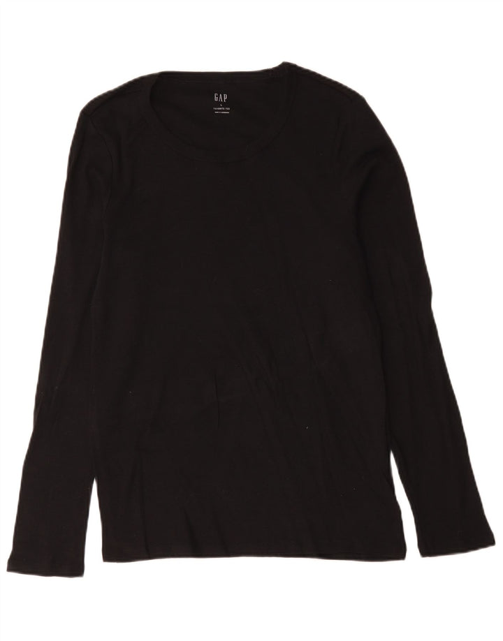 Gap Hombre Top Manga Larga Grande Algodón Negro