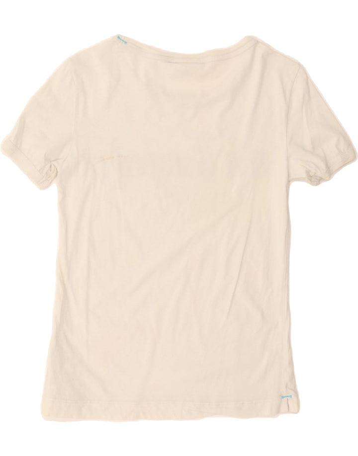 BEST COMPANY Womens Graphic T-Shirt Top UK 6 XS Off White Cotton Vintage Best Company and Second-Hand Best Company from Messina Hembry 