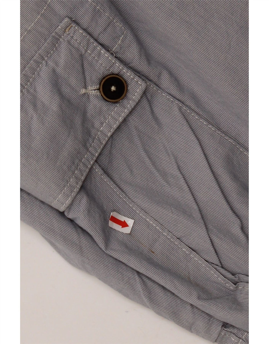 PLAYLIFE Pantalones cortos cargo Heritage para hombre IT 50 Large W36 Algodón a rayas azules