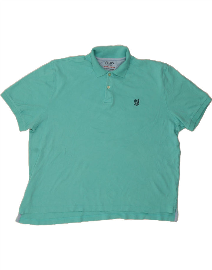 CHAPS Mens Polo Shirt 2XL Turquoise Cotton Vintage Chaps and Second-Hand Chaps from Messina Hembry 