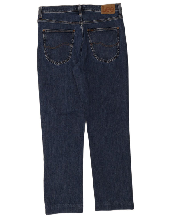 Lee Vaqueros Rectos Brooklyn Para Hombre W34 L29 Algodón Azul