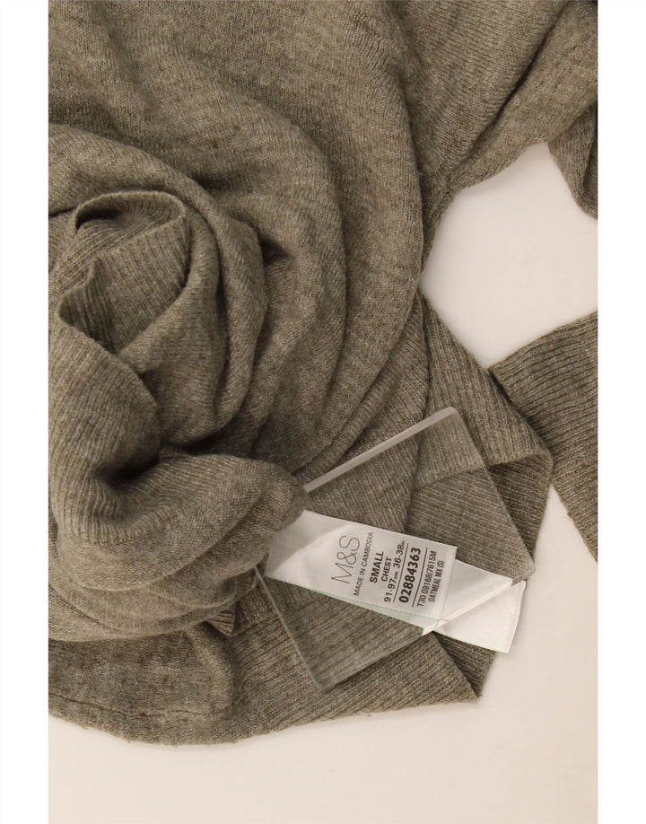 Marks & Spencer Suéter con Cuello en V para Hombre Acrílico Moteado Caqui Pequeño