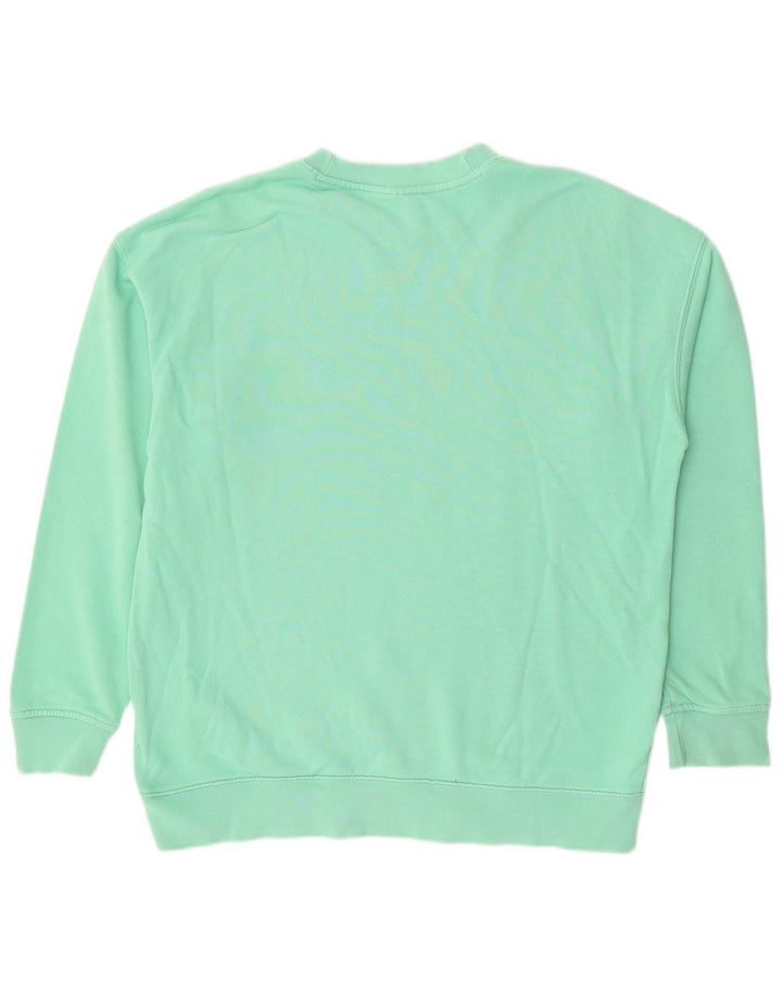 ADIDAS Womens Oversized Graphic Sweatshirt Jumper UK 12 Medium Green