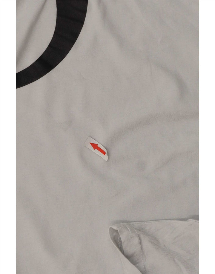 Sergio Tacchini Camiseta gráfica para hombre Top XL Algodón gris