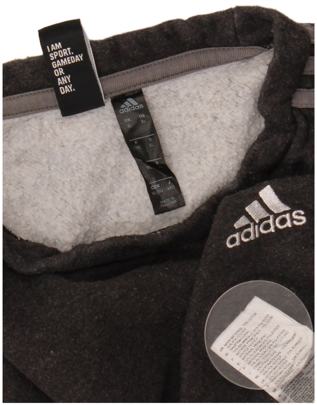 ADIDAS Sudadera Hombre Jumper XL Gris Algodón