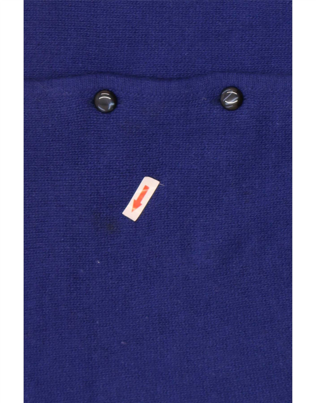 Vintage mujer Cardigan suéter IT 44 lana azul medio