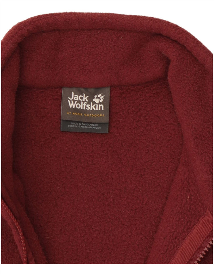 Jack Wolfskin Chaqueta polar para mujer UK 10/12 Poliéster burdeos medio