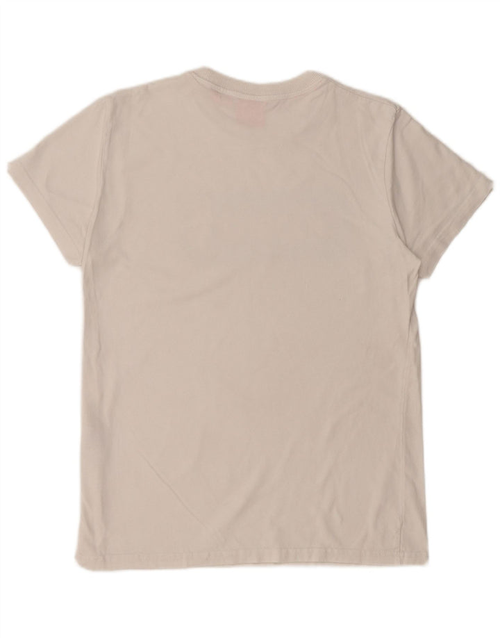 SUPERDRY Camiseta gráfica para hombre Top mediano de algodón blanco