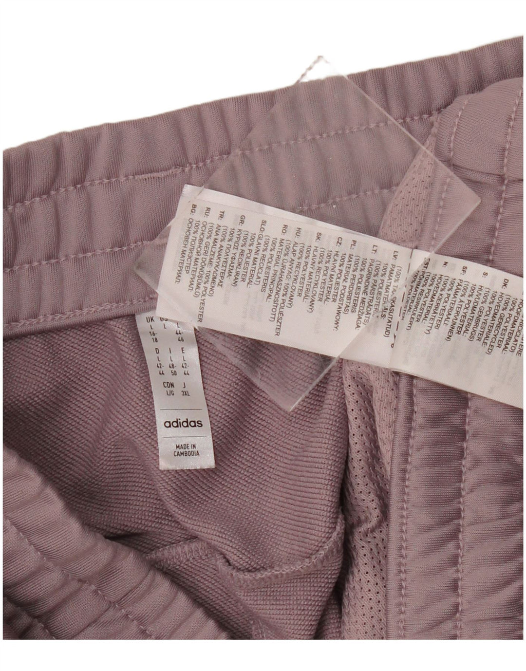 ADIDAS Mujer Chándal Pantalones Joggers UK 16/18 Grande Púrpura Poliéster