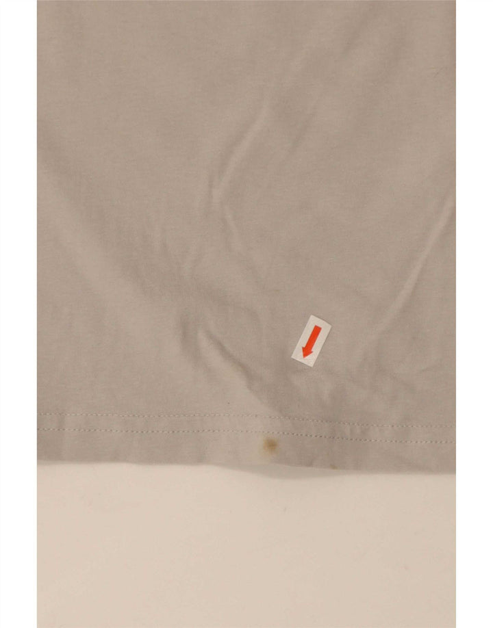 Puma Camiseta gráfica para hombre Top de algodón gris medio