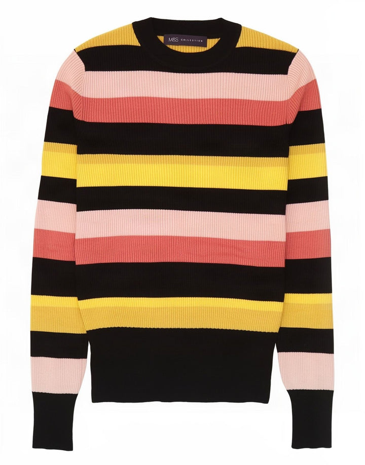 Marks & Spencer Suéter de Cuello Redondo para Mujer UK 10 Small Multicolor