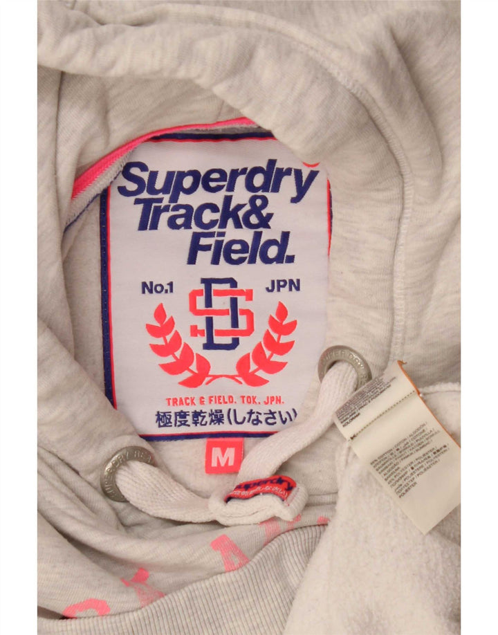Superdry Hombre Sudadera Con Capucha Gráfica De Algodón Gris Medio
