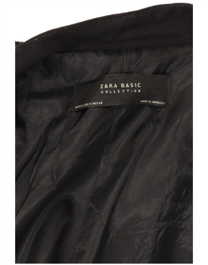 Zara Mujer Abrigo Abierto UK 44 Medium Black Check