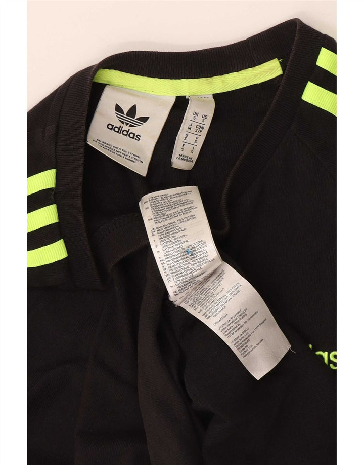 Adidas - Camiseta para hombre, talla pequeña, algodón negro
