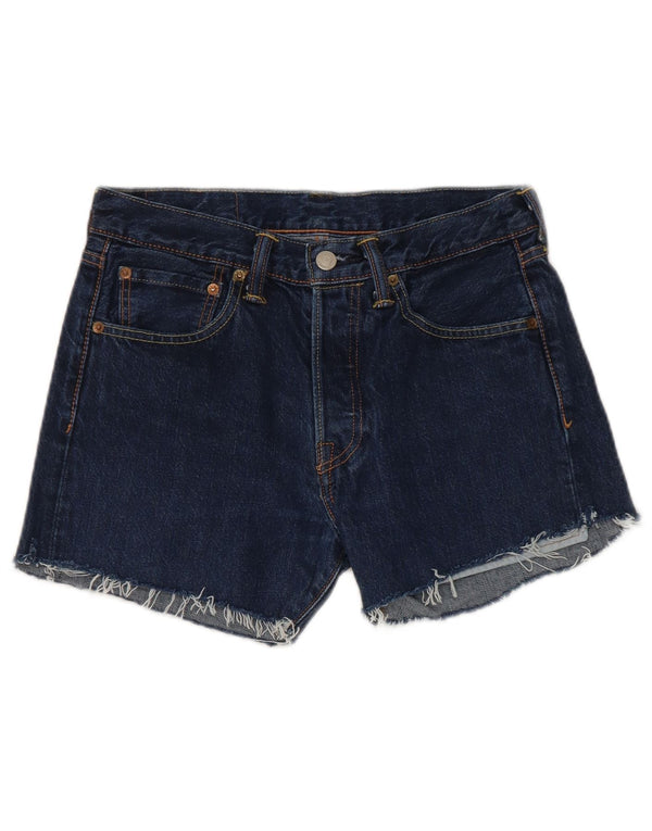 Levi's Mujer 501 Shorts De Mezclilla Desgastados W28 Algodón Azul Marino Medio