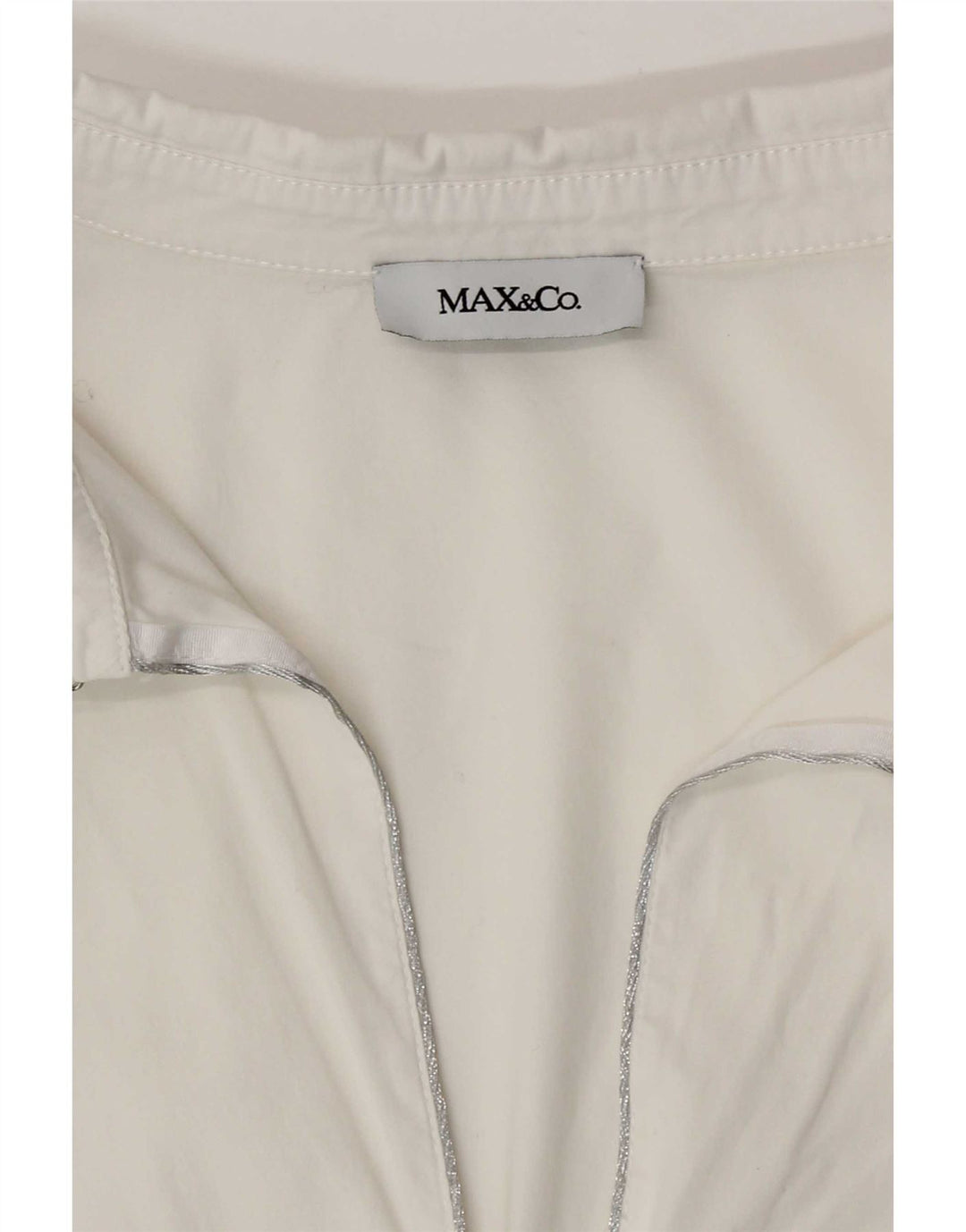 Max & Co. Camisa tipo pulóver para mujer, Reino Unido 42, tamaño mediano, blanco