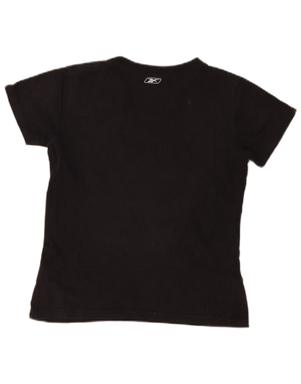 Reebok Camiseta para mujer Top UK 12 Medium Negro Algodón