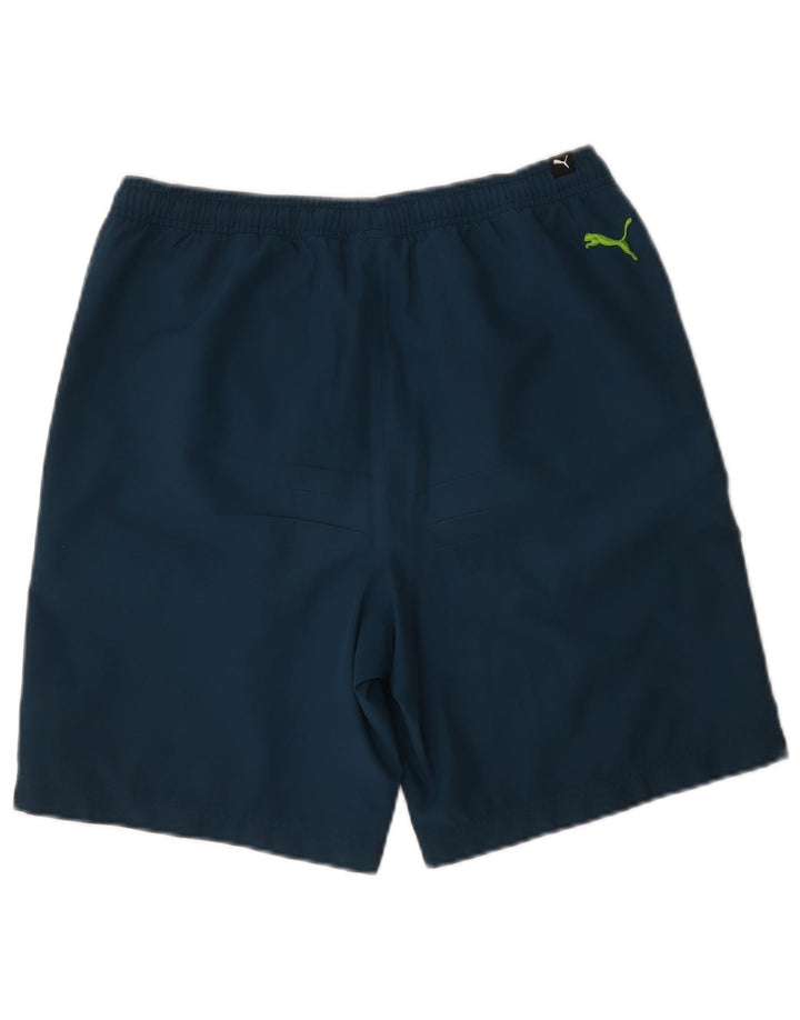 Puma Mens Graphic Sport Shorts Small Azul Marino Poliéster