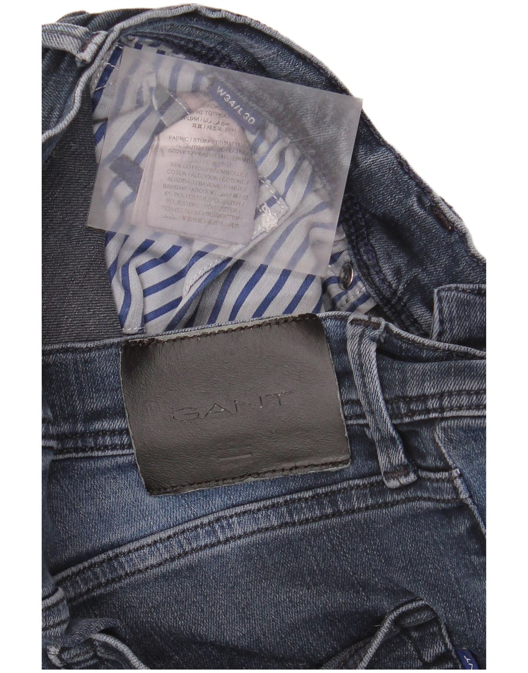 GANT Vaqueros ajustados para hombre W34 L30 Algodón azul