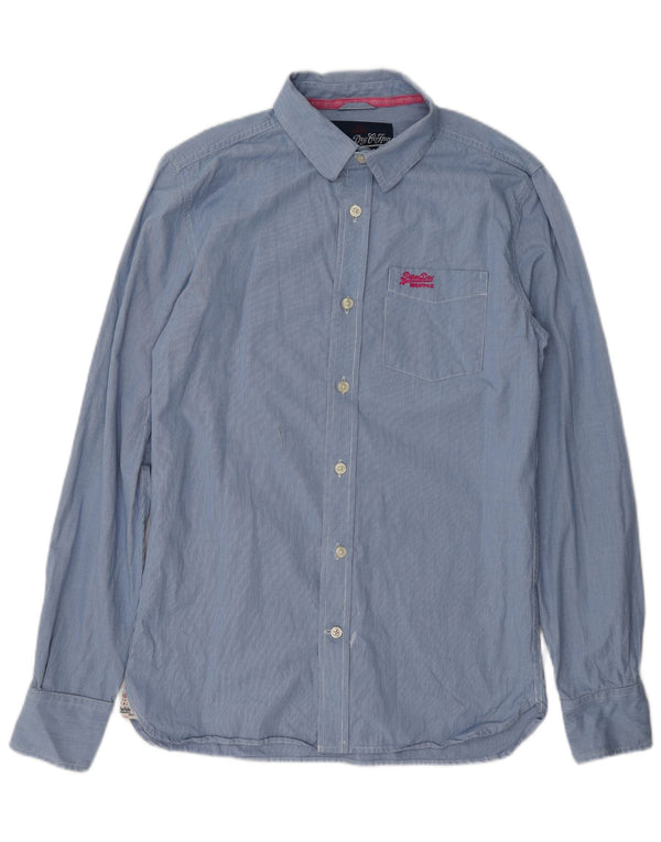 Camisa Superdry Hombre De Algodón A Cuadros Azul Medio