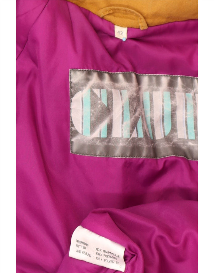 VINTAGE Chaqueta cortavientos de gran tamaño para mujer IT 42 Algodón marrón medio