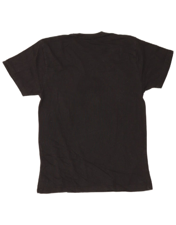 Hard Rock Cafe Hombres Atenas Gráfico Camiseta Top Medio Algodón Negro