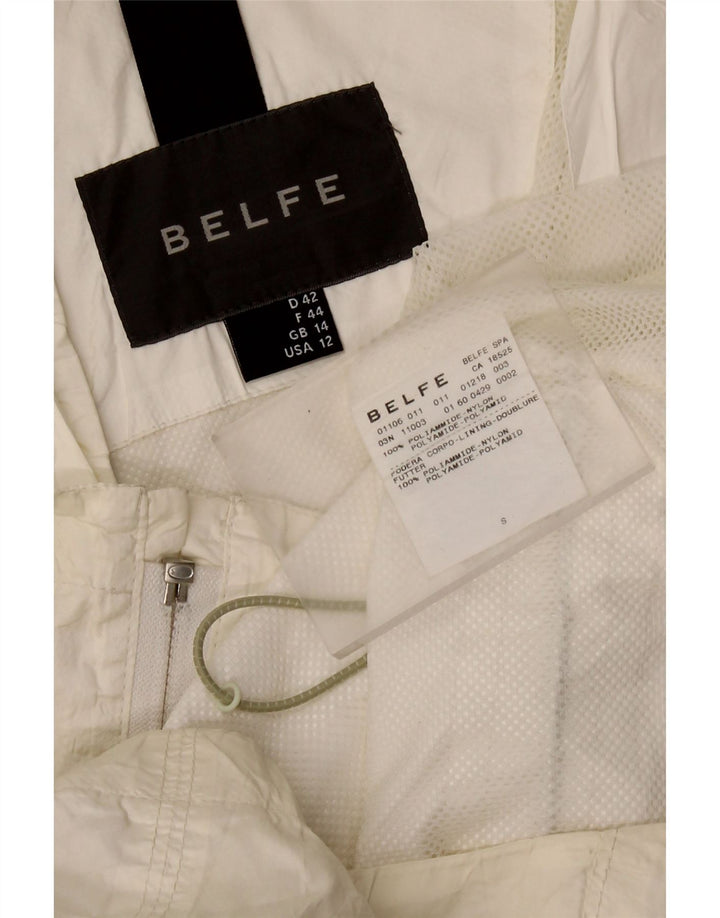 Belfe - Chaqueta de chándal sin mangas para mujer, talla 40, talla grande, poliamida blanca