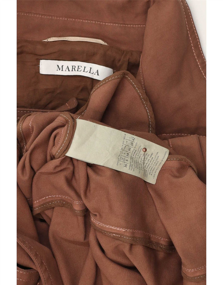 Marella Gabardina para mujer UK 10 Small Algodón marrón