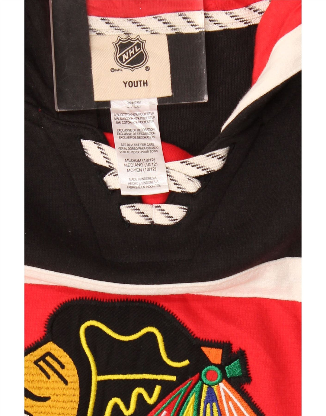 NHL Chicos Chicago Blackhawks Sudadera con Capucha Jersey 10-11 años Mediano Rojo