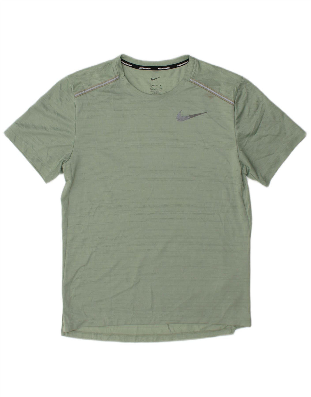 Camiseta Nike Dri Fit para hombre Top pequeño poliéster moteado verde